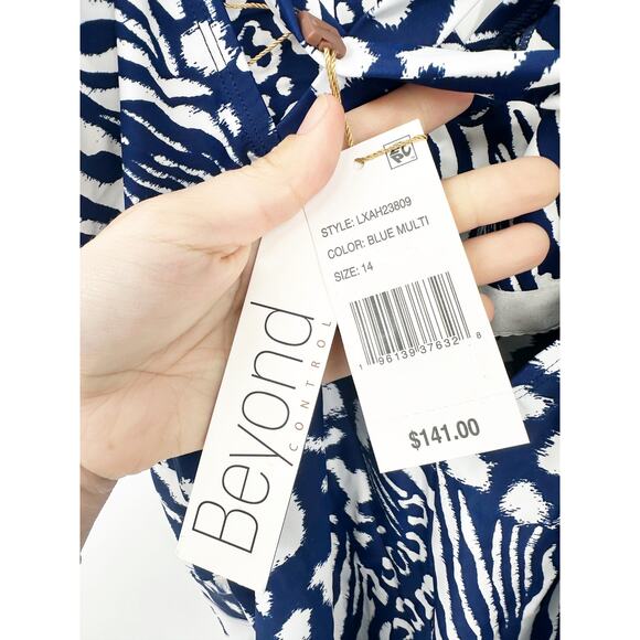 Beyond Control Animal Haven Printed Mesh Cut-Outs One-Piece Swimsuit 14 NEW - Picture 4 of 8